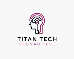 Tech Ai Cyber Brain logo design