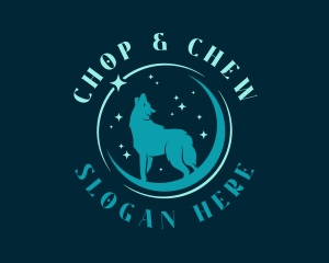 Veterinarian - Star Moon Wolf logo design