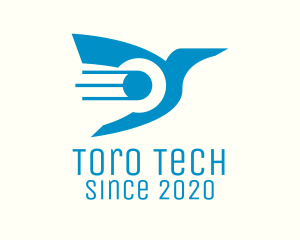 Blue Tech Bird logo design