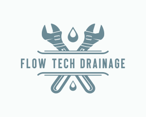 Drainage - Wrench Plumbing Repair logo design