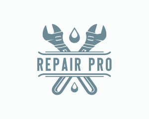 Wrench Plumbing Repair  logo design