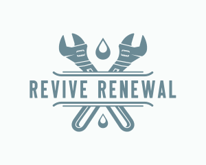 Wrench Plumbing Repair  logo design