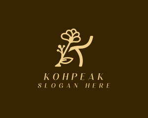 Floral Boutique Letter K logo design