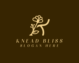 Floral Boutique Letter K logo design