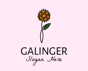 Carnation Flower Line Art Logo