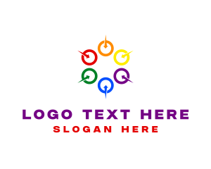 Lgbt - Colorful Arrow Circles logo design