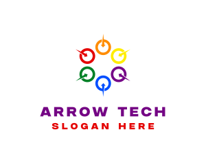 Colorful Arrow Circles logo design