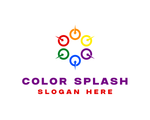 Colorful Arrow Circles logo design