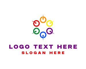 Colorful Arrow Circles Logo