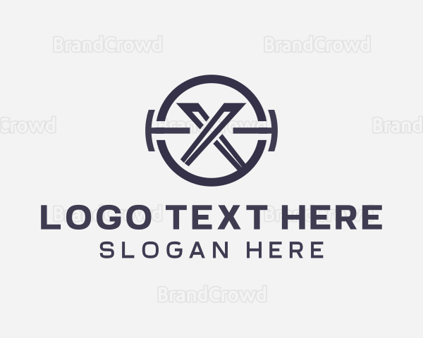 Industrial Marketing Business Letter X Logo