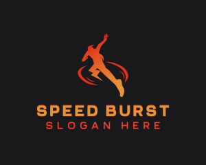 Lightning Runner Athlete logo design