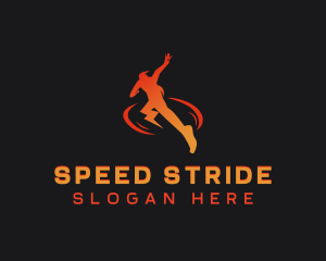 Runner - Lightning Runner Athlete logo design