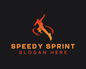 Lightning Runner Athlete logo design