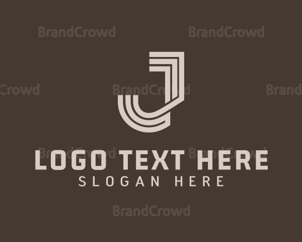 Creative Stripe Letter J Logo