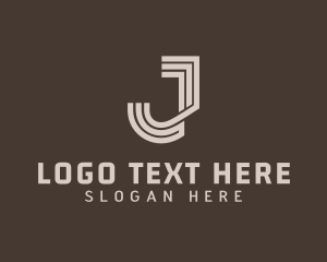 Lettermark - Creative Stripe Letter J logo design