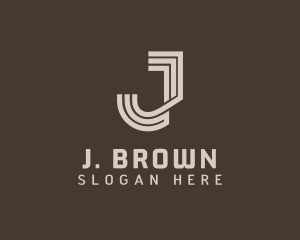 Creative Stripe Letter J logo design