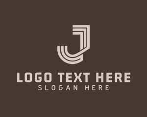 Creative Stripe Letter J Logo