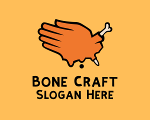 Bones - Creepy Halloween Hand logo design