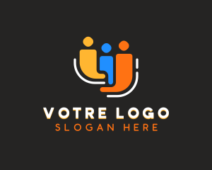 Cooperative - People Team Support logo design