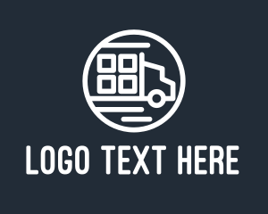 Trailer Truck - Automobile Truck Courier logo design