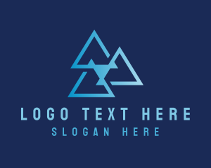 Triangle - Blue Triangle Arrow logo design