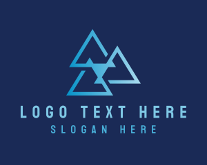 Blue Triangle Arrow Logo