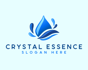 Mineral - Water Droplet Splash logo design