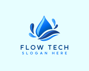 Water Droplet Splash logo design