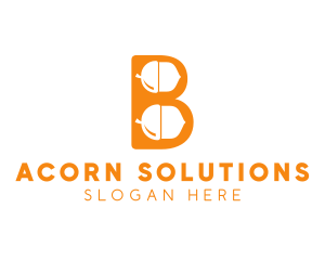 Acorn - Orange Acorn B logo design