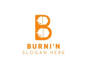 Orange Acorn B logo design