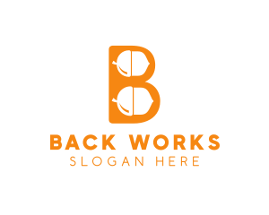 Orange Acorn B logo design