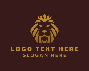 Crown - Luxury Royal Lion logo design