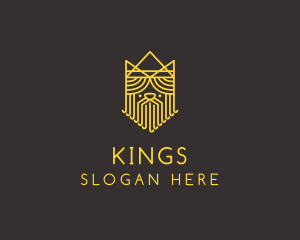 Monarch King Beard logo design