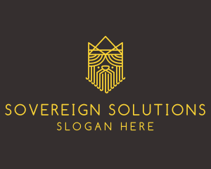 Sovereign - Monarch King Beard logo design