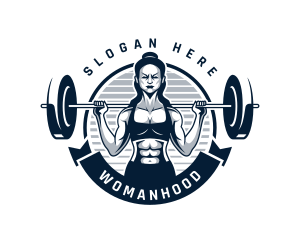 Muscular - Gym Fitness Bodybuilder logo design