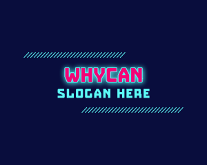 Streamer - Neon Gaming Wordmark logo design