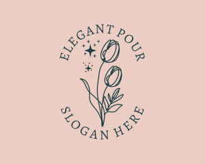 Events Elegant Florist  logo design