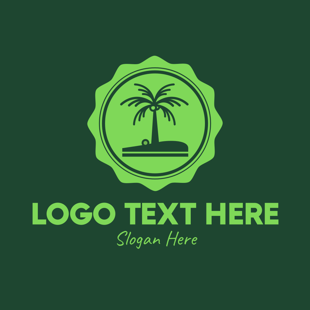 Green Tropical Coconut Tree Logo | BrandCrowd Logo Maker