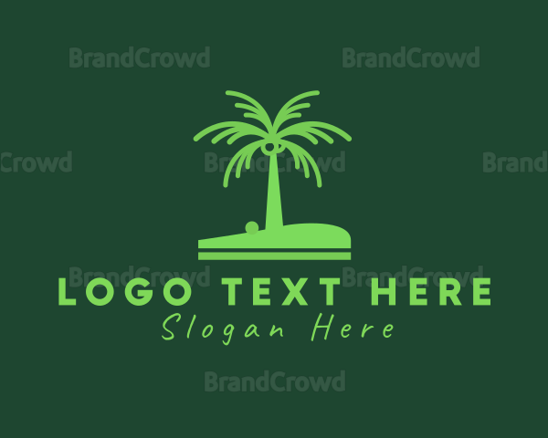 Tropical Coconut Tree Logo