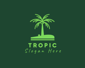 Tropical Coconut Tree logo design