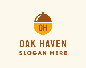 Oak - Acorn Nut Cloche logo design