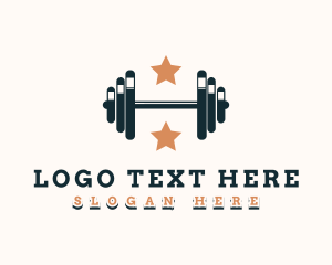 Weightlift - Star Gym Barbell logo design