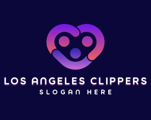 Modern Community Heart logo design