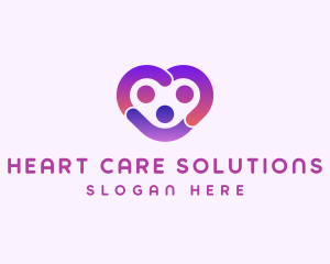 Modern Community Heart logo design