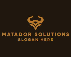 Matador - Golden Taurus Head Astrology logo design