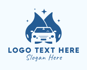 Clean - Car Wash Droplet logo design