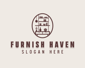 Shelf Furniture Furnishing logo design