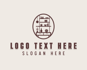 Decorator - Shelf Furniture Furnishing logo design