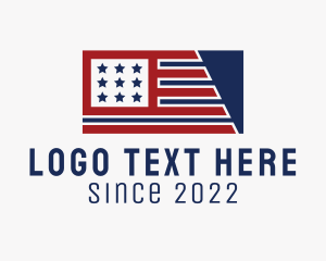 Politics Veteran Flag  logo design