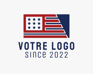 United States - Politics Veteran Flag logo design